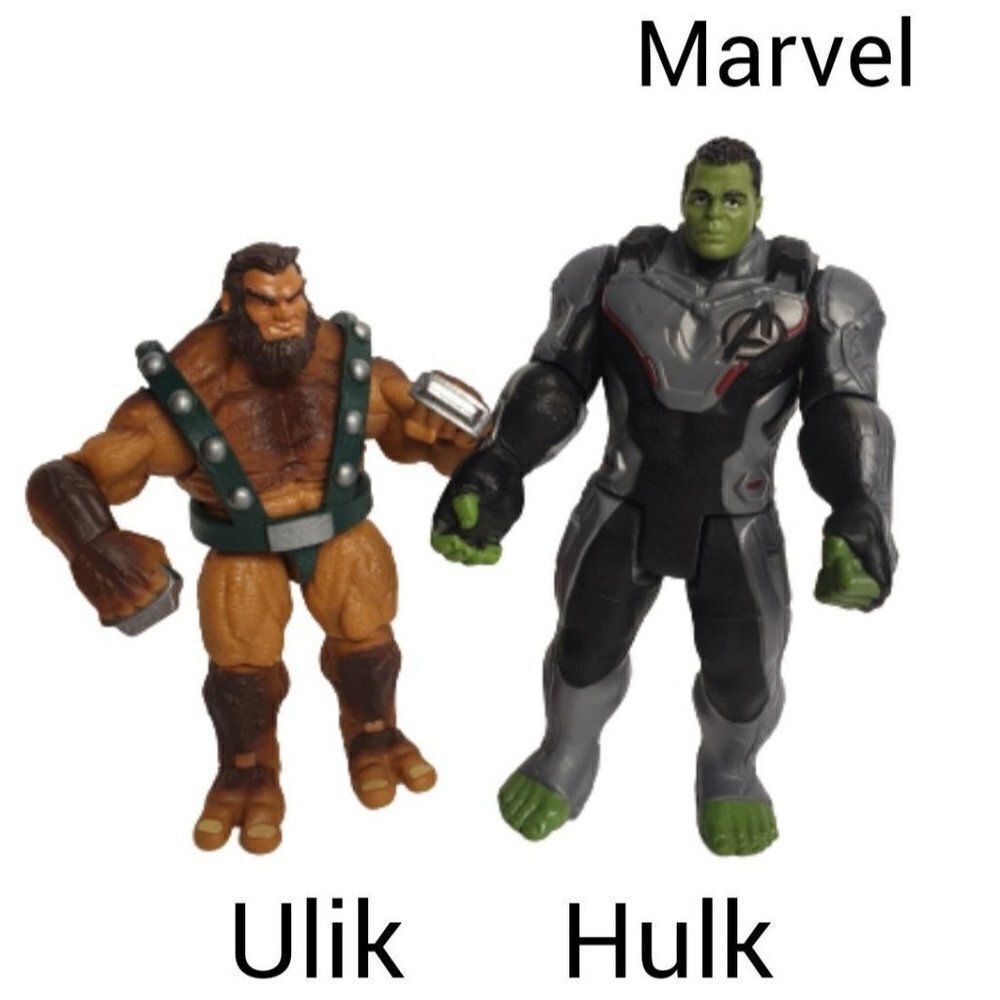 Marvel Avengers HULK and Marvel Legends ULIK  Action Figures Toy Bundle